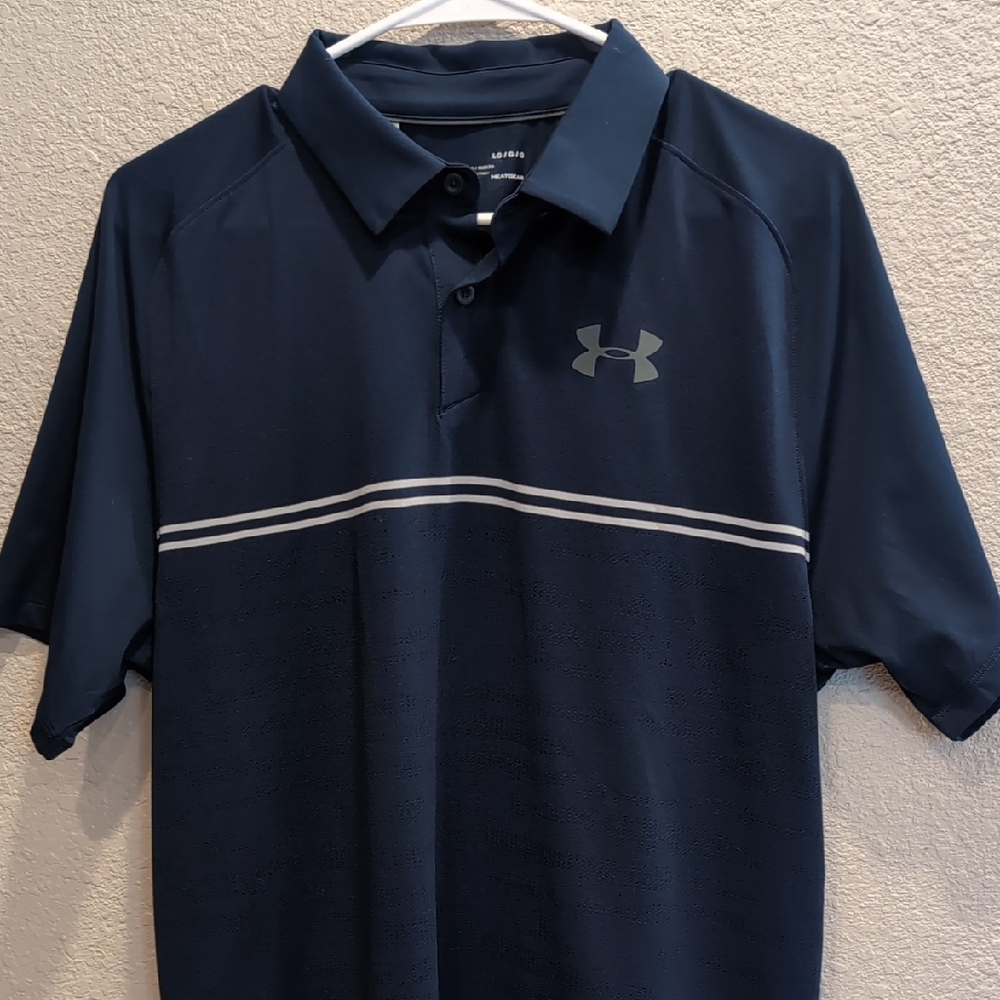 New. Under Armour Men's Dark Blue Polo